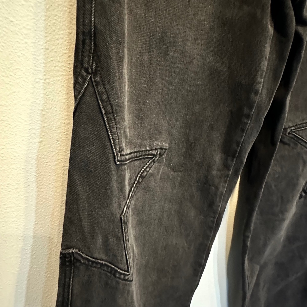 No‎ Boundaries Women Black Star Patchwork Wide Leg Mid-Rise Jeans Size 4 NEW - Picture 5 of 13